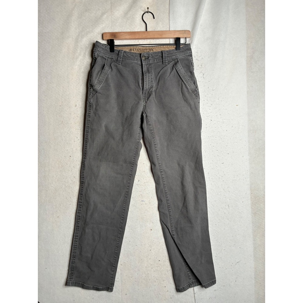 Legendary Outfitters Mens Canvas Work Pants Gray Utility Straight Leg 30x32